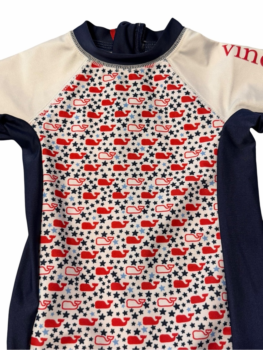 Vineyard Vines for Target Baby Patriotic whale rash guard swim suit 4th of July - Picture 4 of 7